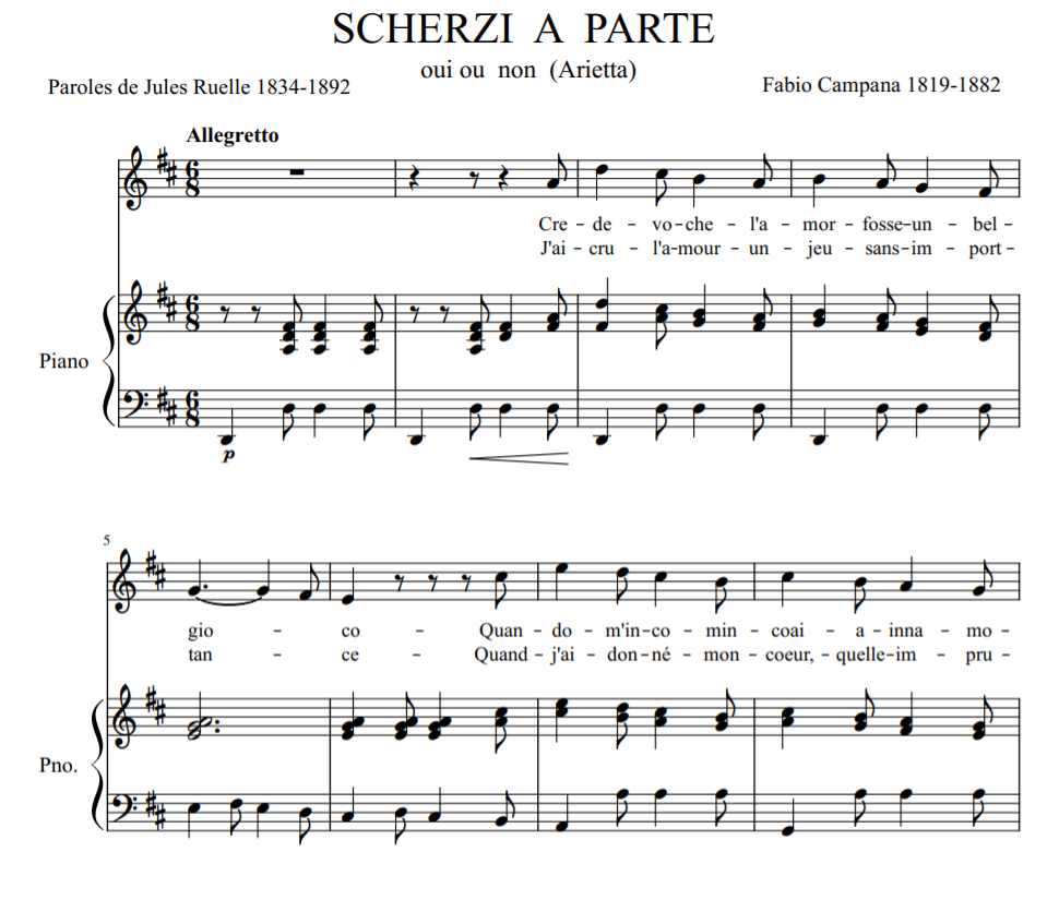 SCHERZI A PARTE SHEET PIANO VOICE